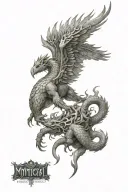 mythical creatures tattoo design idea