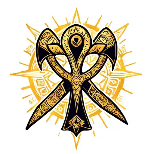 ankh symbol tattoo design idea
