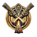 ankh symbol tattoo design idea