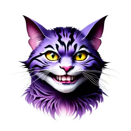 The Cheshire Cat is smiling tattoo design idea