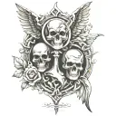 good vs evil addiction recovery symbol tattoo design idea