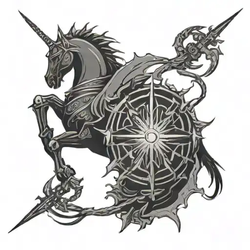 simple tattoo inspired with dark souls dark sun tattoo design idea