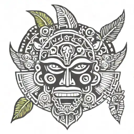 Dominican Republic tribal taino tattoo design idea