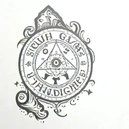 ouija board tattoo design idea