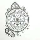 ouija board tattoo design idea