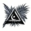 bermuda triangle tattoo design idea