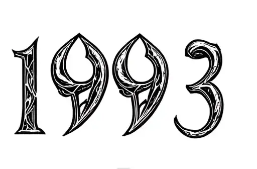 "1993" tattoo design idea