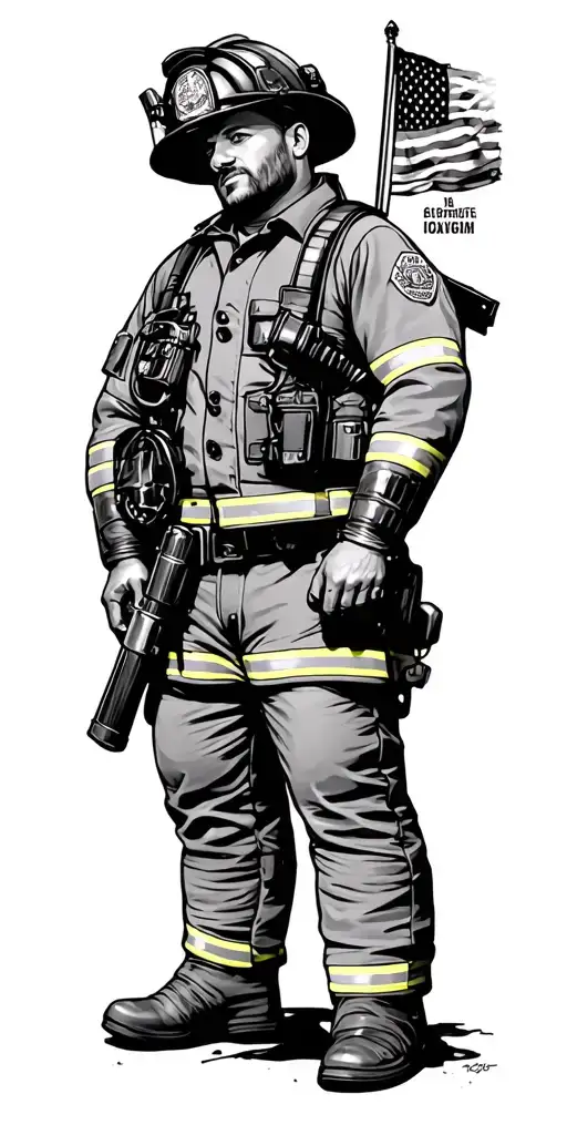 firefighter, soldier, law enforcement  tattoo design idea