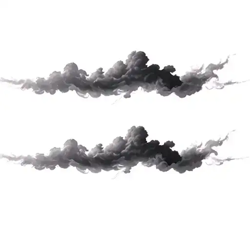 Coverup Clouds and Smoke tattoo design idea