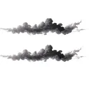 Coverup Clouds and Smoke tattoo design idea