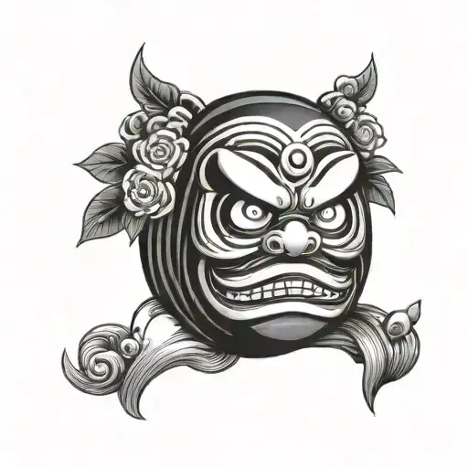 Daruma Doll tattoo design idea