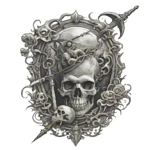 Even though I walk through the valley of the shadow of death, I will fear no evil, for you are with me; your rod and you tattoo design idea