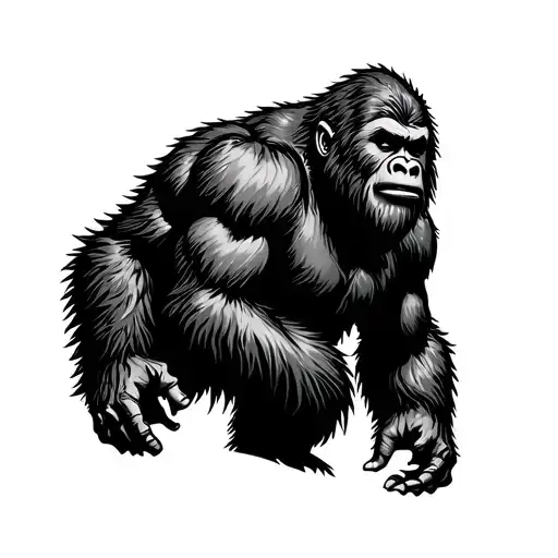 Bigfoot tattoo design idea