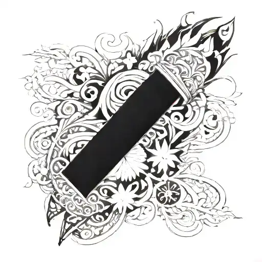 blackout arm sleeve tattoo design idea