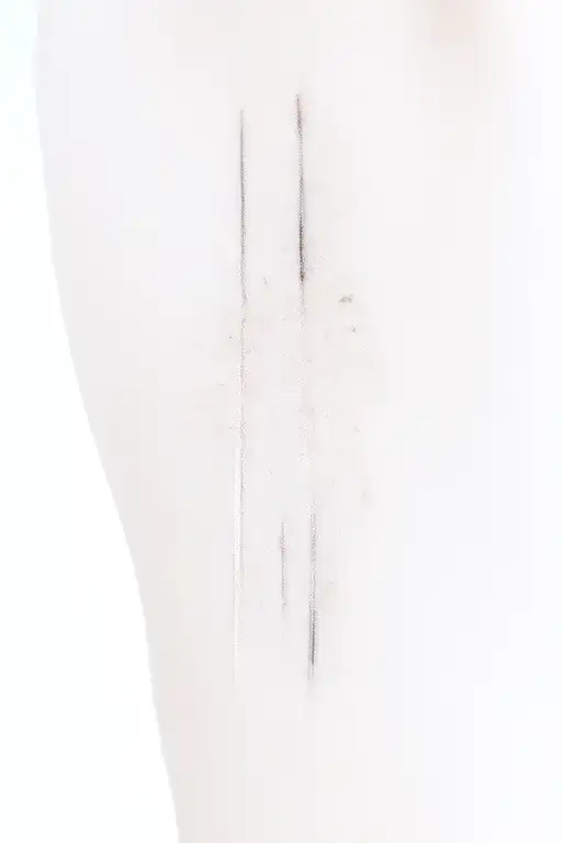 vertical lines going vertical tattoo design idea