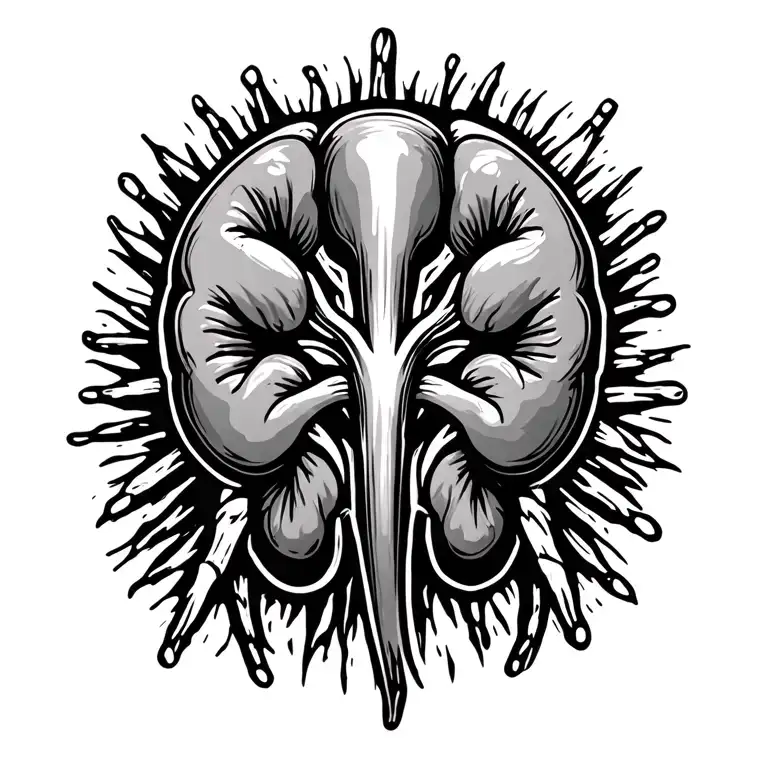 kidney cancer symbol tattoo design idea