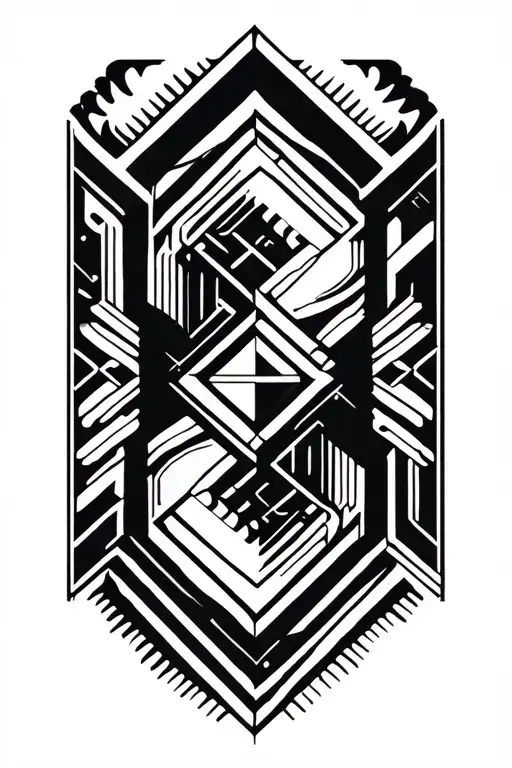 blackout arm band tattoo design idea