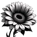 Gerbera tattoo design idea