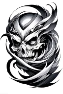 japanese biomech tattoo design idea