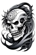 japanese biomech tattoo design idea