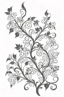gothic vine  tattoo design idea