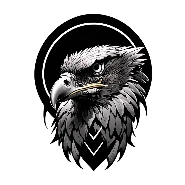 Norse red kite  tattoo design idea