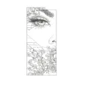 a woman's eyelashes tattoo design idea