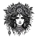 Gypsy tattoo design idea