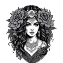 Gypsy tattoo design idea
