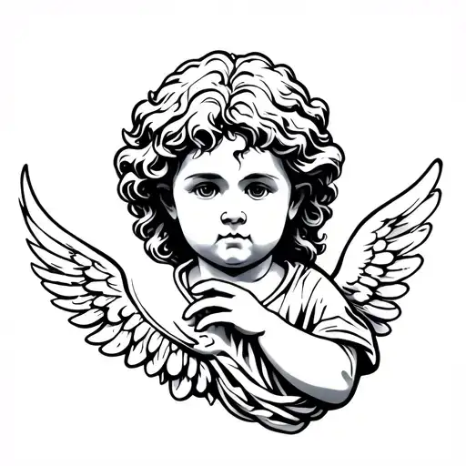 Zeus baby angel with the shhh and facial tattoos tattoo design idea