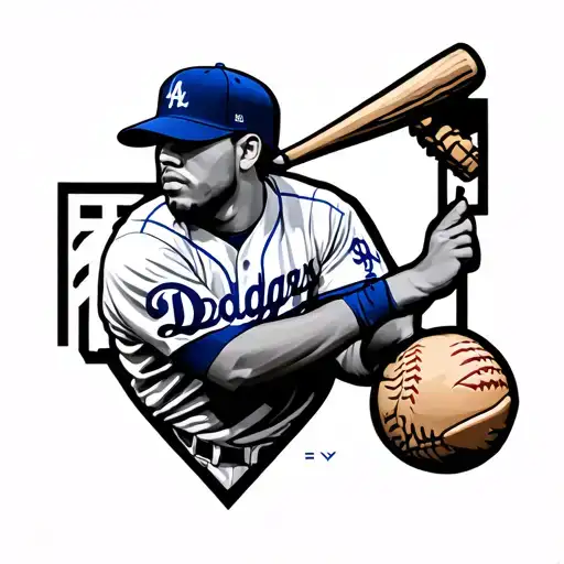 At Dodgers tattoo design idea