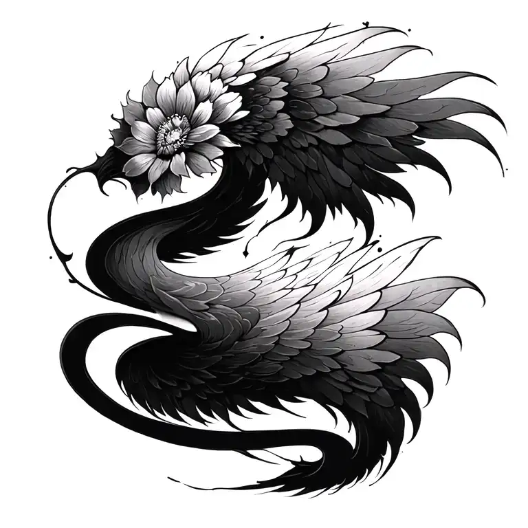 fourth wing tattoo design idea
