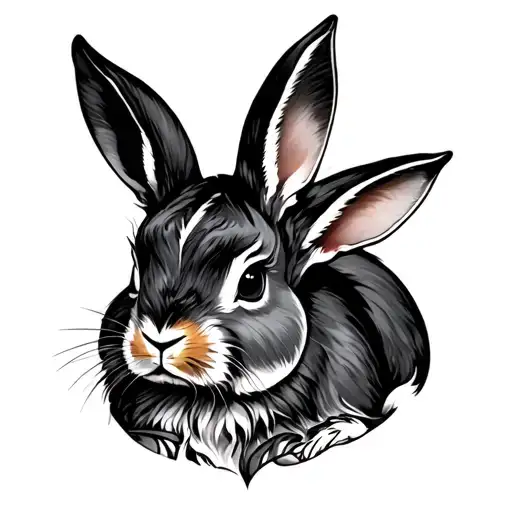 Fire Rabbit tattoo design idea