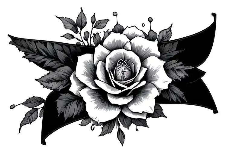 Thigh garter band elegantly encircling your wrist tattoo design idea