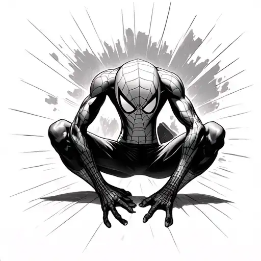 spiderman peter parker tattoo design idea