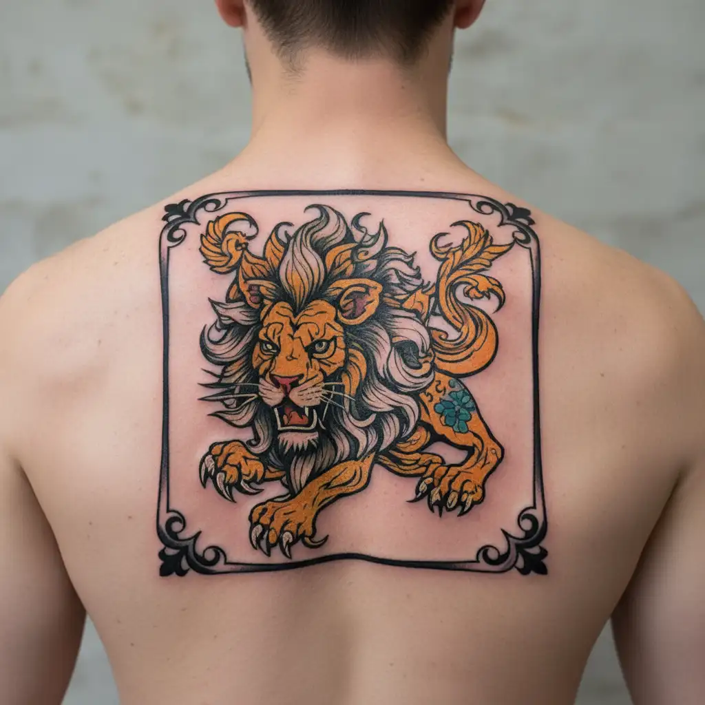 Czech lion tattoo design idea