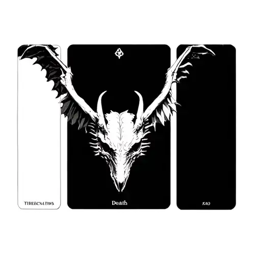 THESTRAL INCORPORATED INTO "DEATH" TAROT CARD tattoo design idea