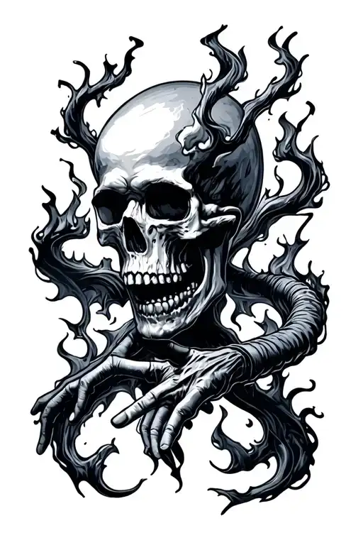 hospital for souls burning  tattoo design idea