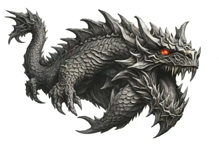 skyrim alduin paarthurnax tattoo design idea