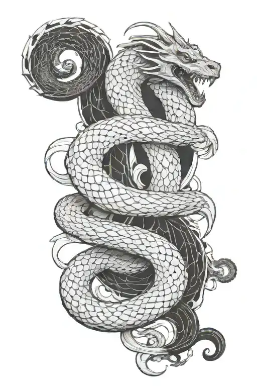 Jörmungandr forarm half sleeve tattoo design idea