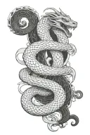 Jörmungandr forarm half sleeve tattoo design idea