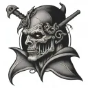 cut gallow tattoo design idea