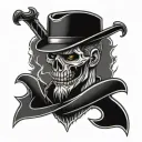 cut gallow tattoo design idea