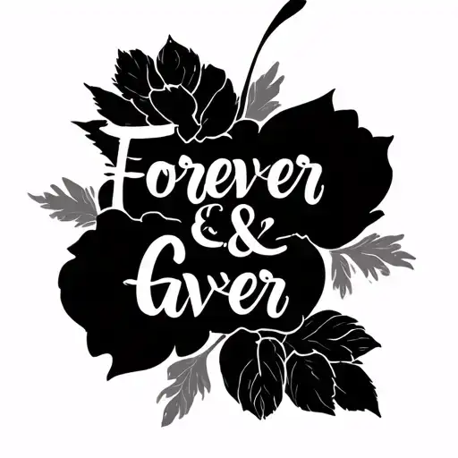 forever & ever amen tattoo design idea