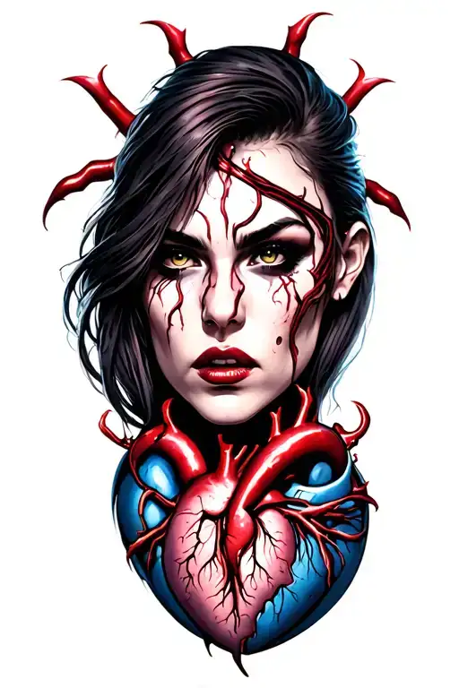 widowmaker Heart Attack tattoo design idea