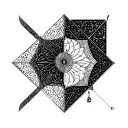 arabic geometry tattoo design idea