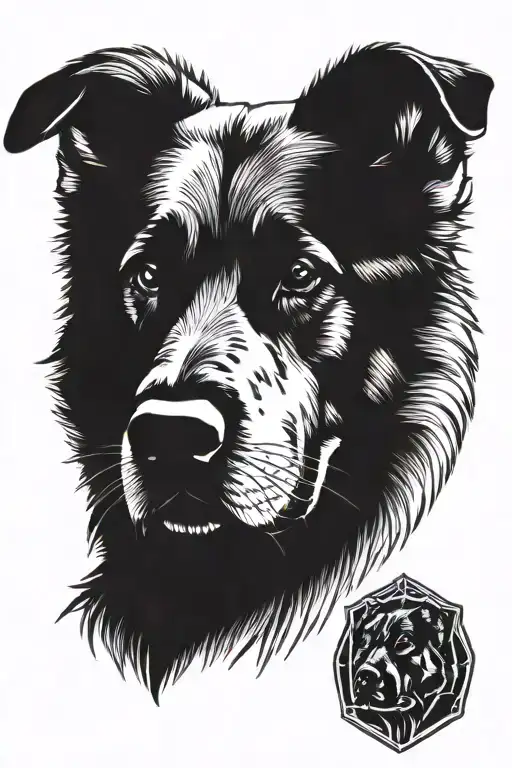 German Shepherd dog tattoo design idea