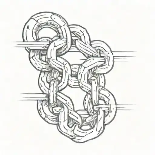 2 Chain Link chain tattoo design idea