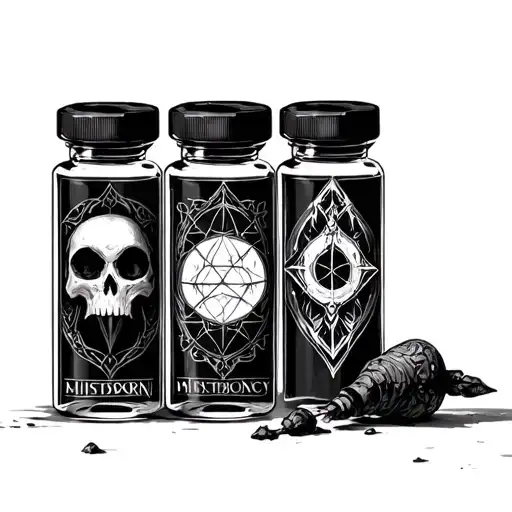 Mistborn allomancy metal vials tattoo design idea