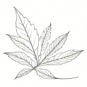 leaf plain tattoo design idea